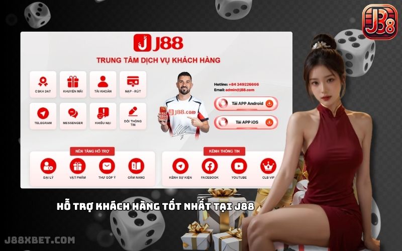 J88 luôn túc trực 24/7, giải quyết mọi thắc mắc nhanh gọn, giúp anh em yên tâm cá cược